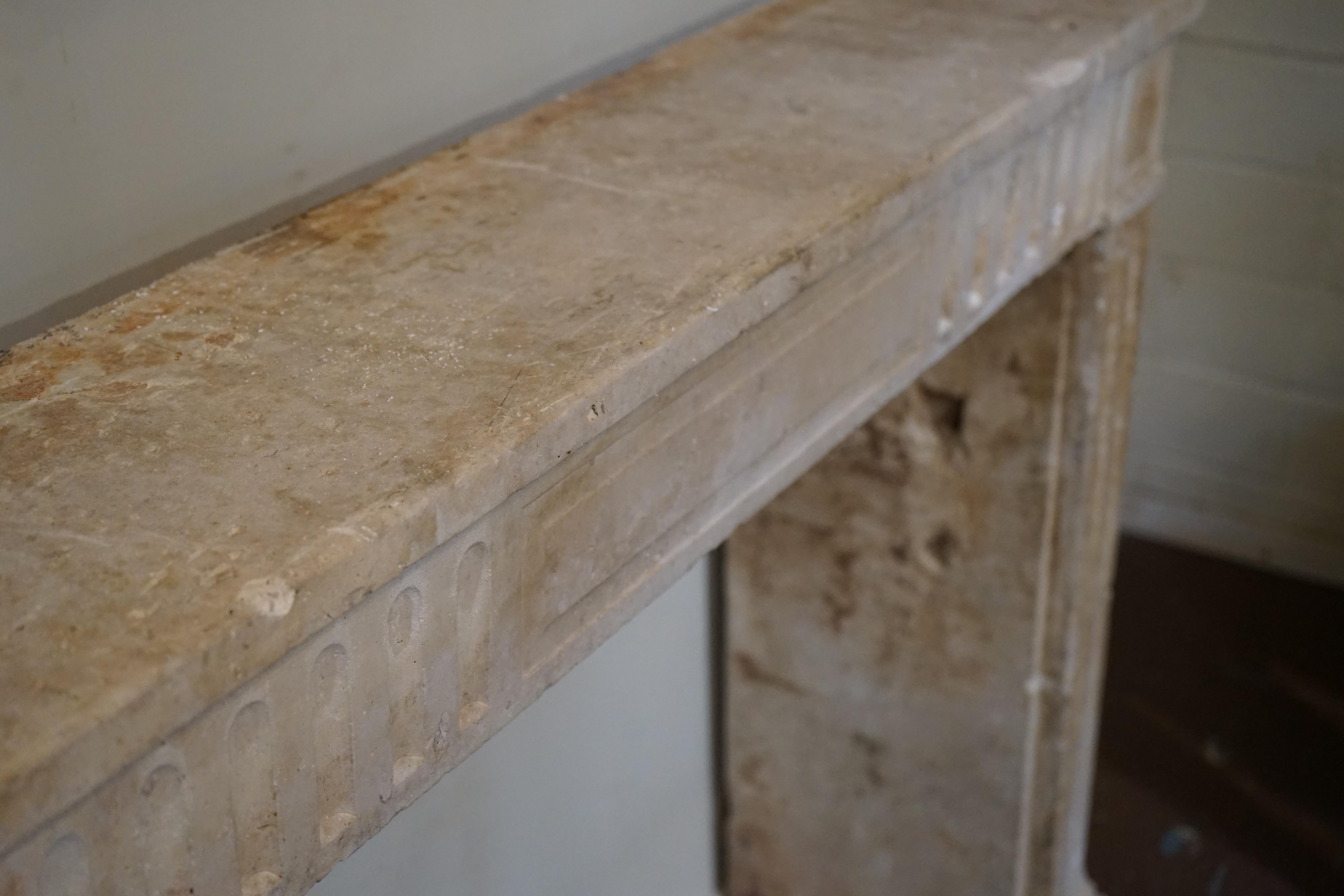 French Limestone Fireplace 2