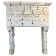 Used French Limestone Fireplace