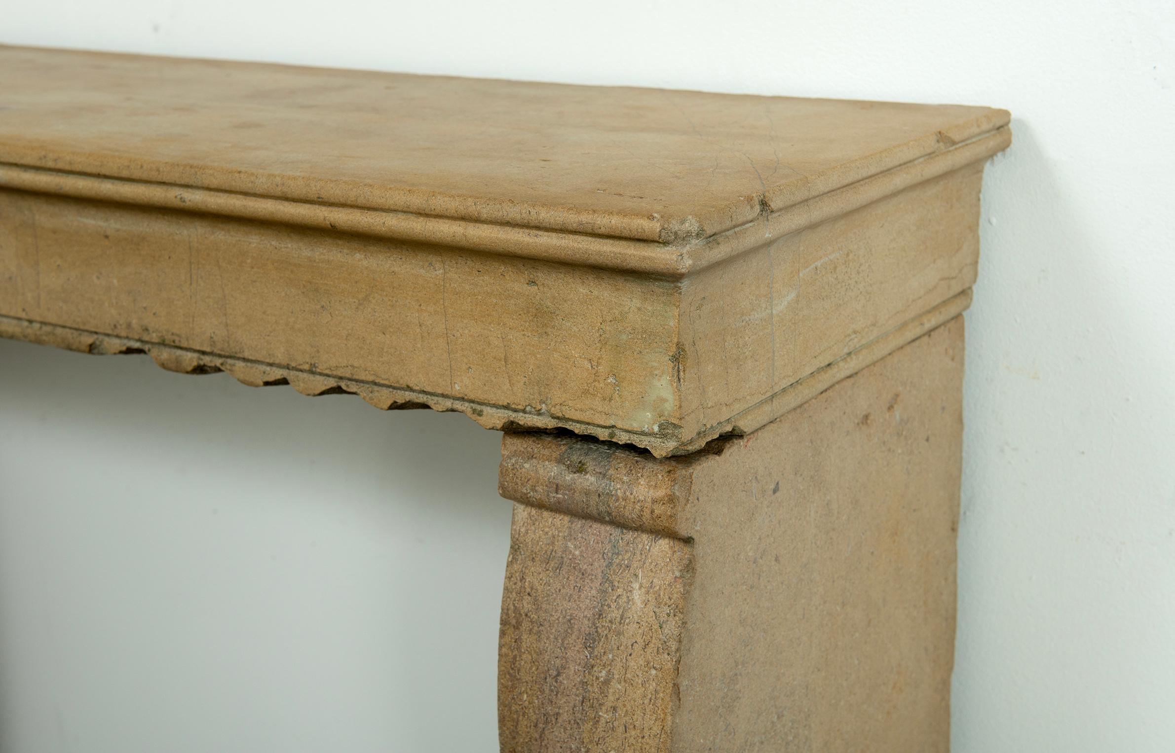 French Limestone Fireplace Mantel For Sale 8