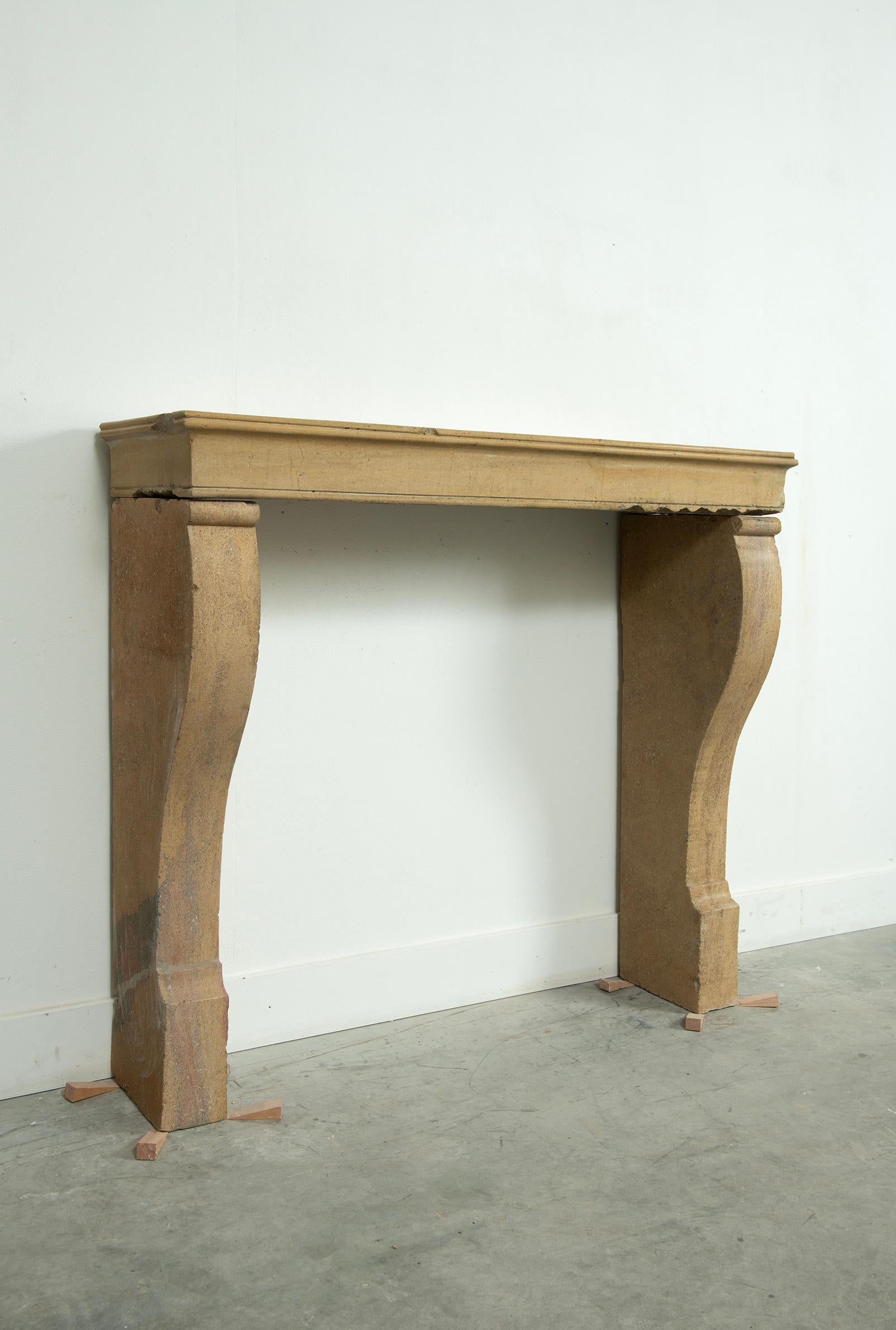 French Limestone Fireplace Mantel For Sale 9