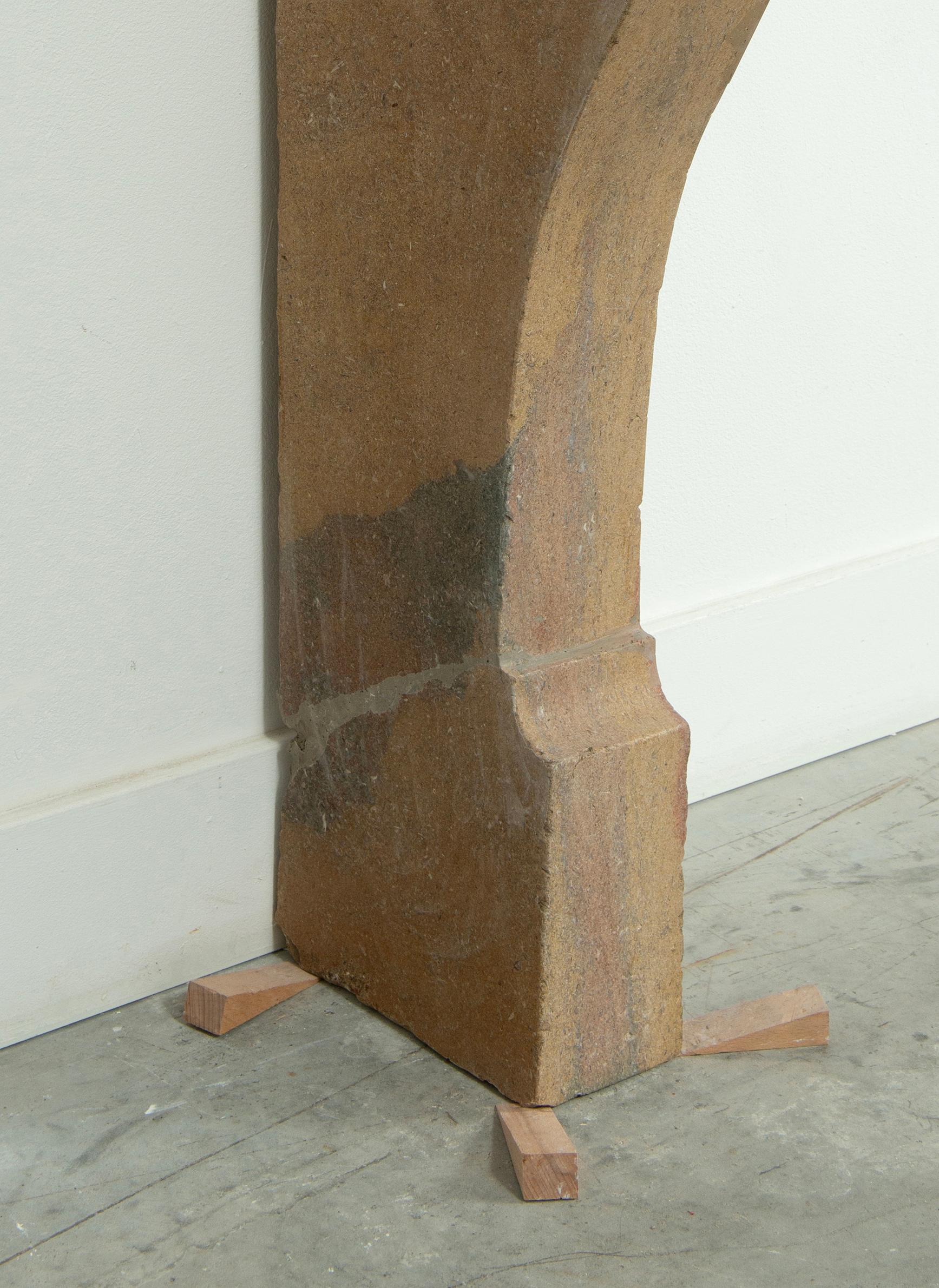 French Limestone Fireplace Mantel For Sale 12