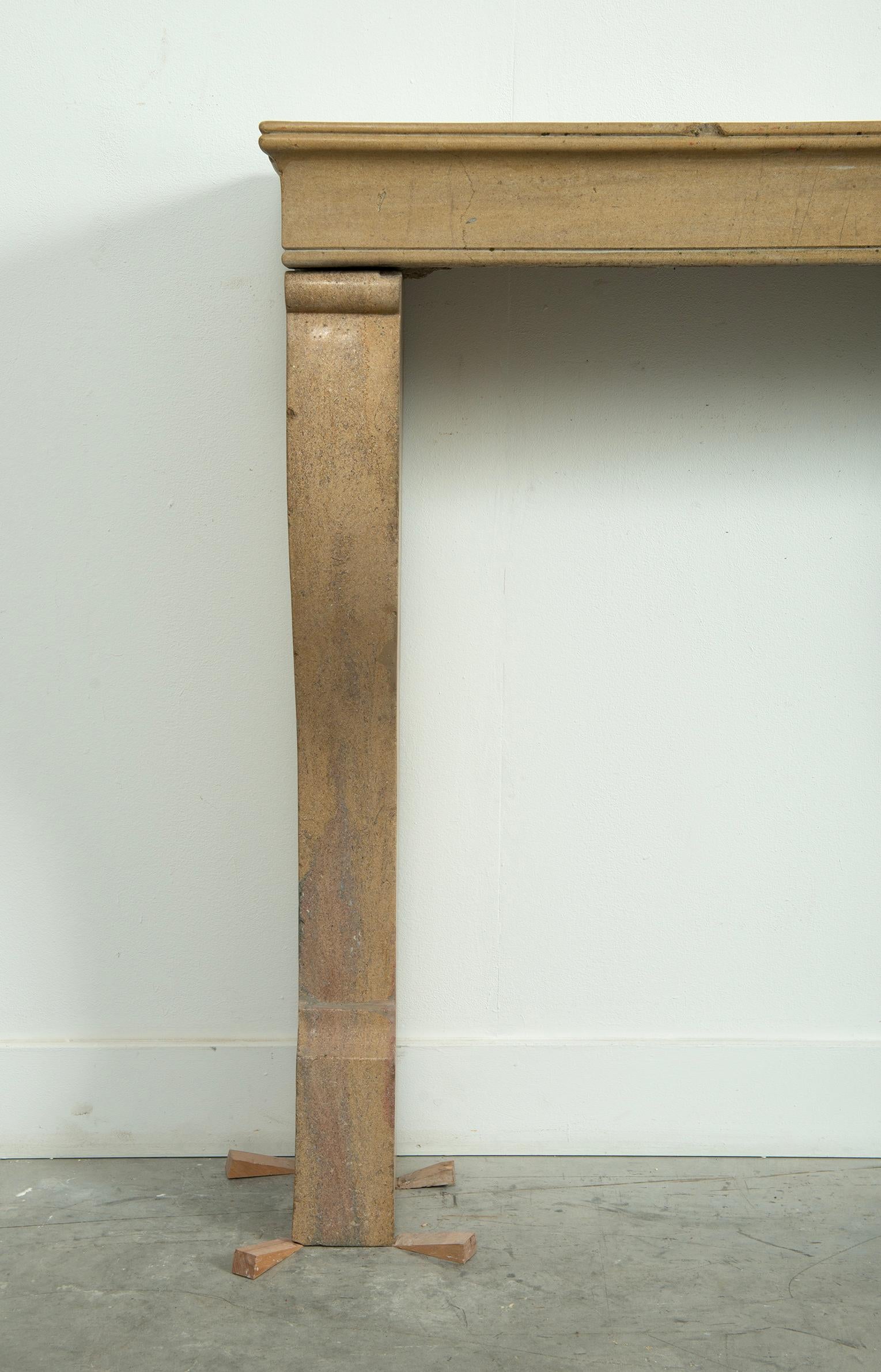French Limestone Fireplace Mantel For Sale 13