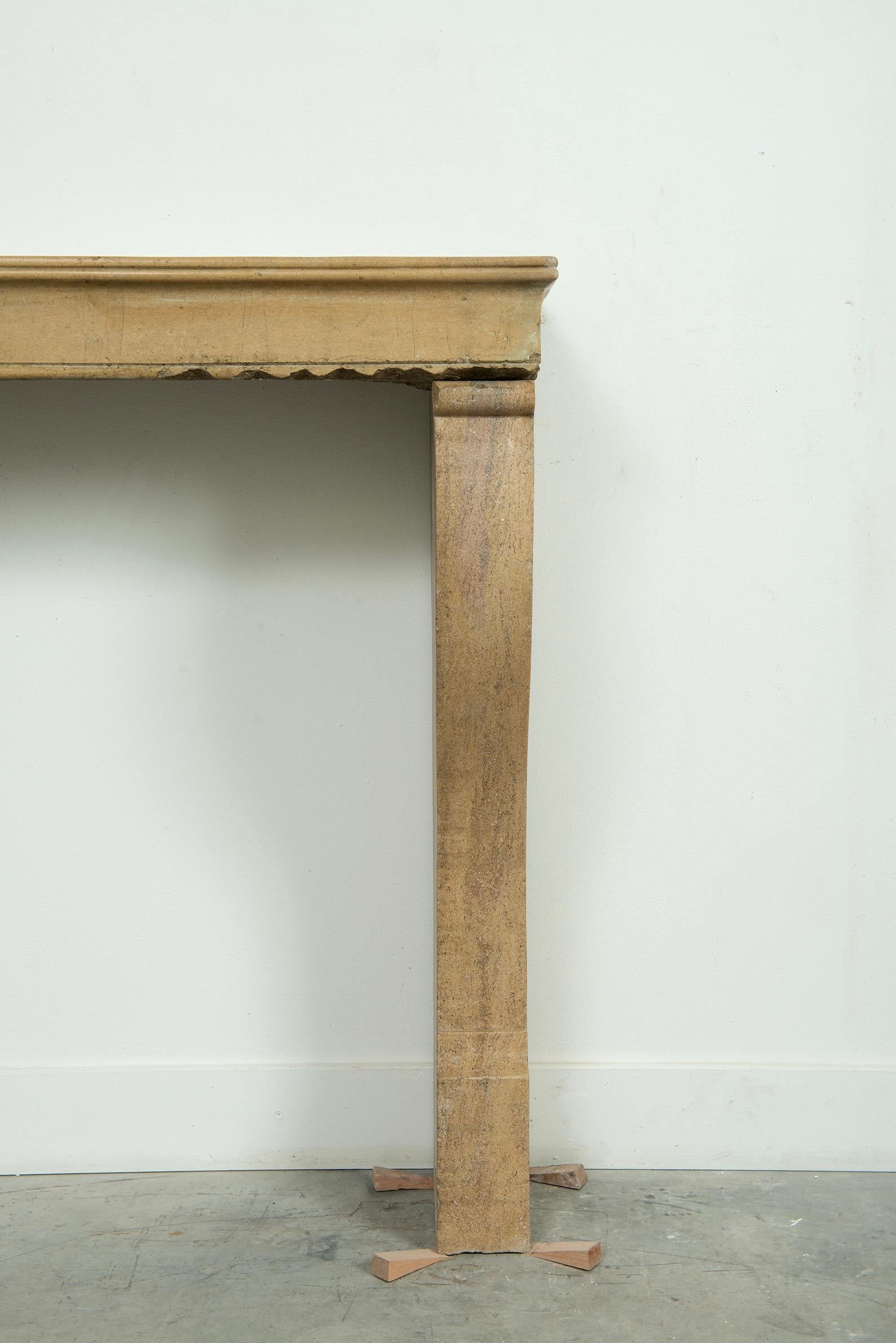 French Limestone Fireplace Mantel For Sale 14
