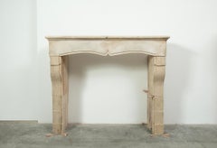 French Limestone Fireplace Mantel