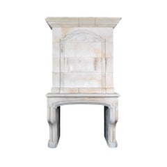 French Limestone Fireplace Mantel