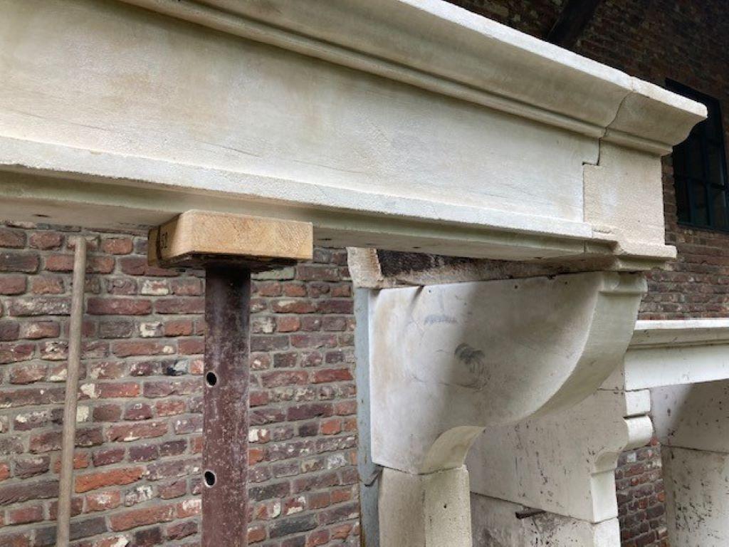 Französischer Kalkstein-Kaminmantel (19. Jahrhundert) im Angebot
