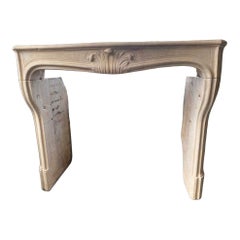 French Limestone Fireplace Mantel
