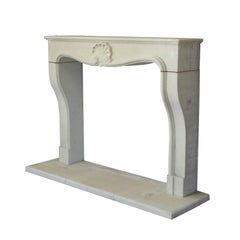 Französisch Kalkstein Kamin Surround Shell