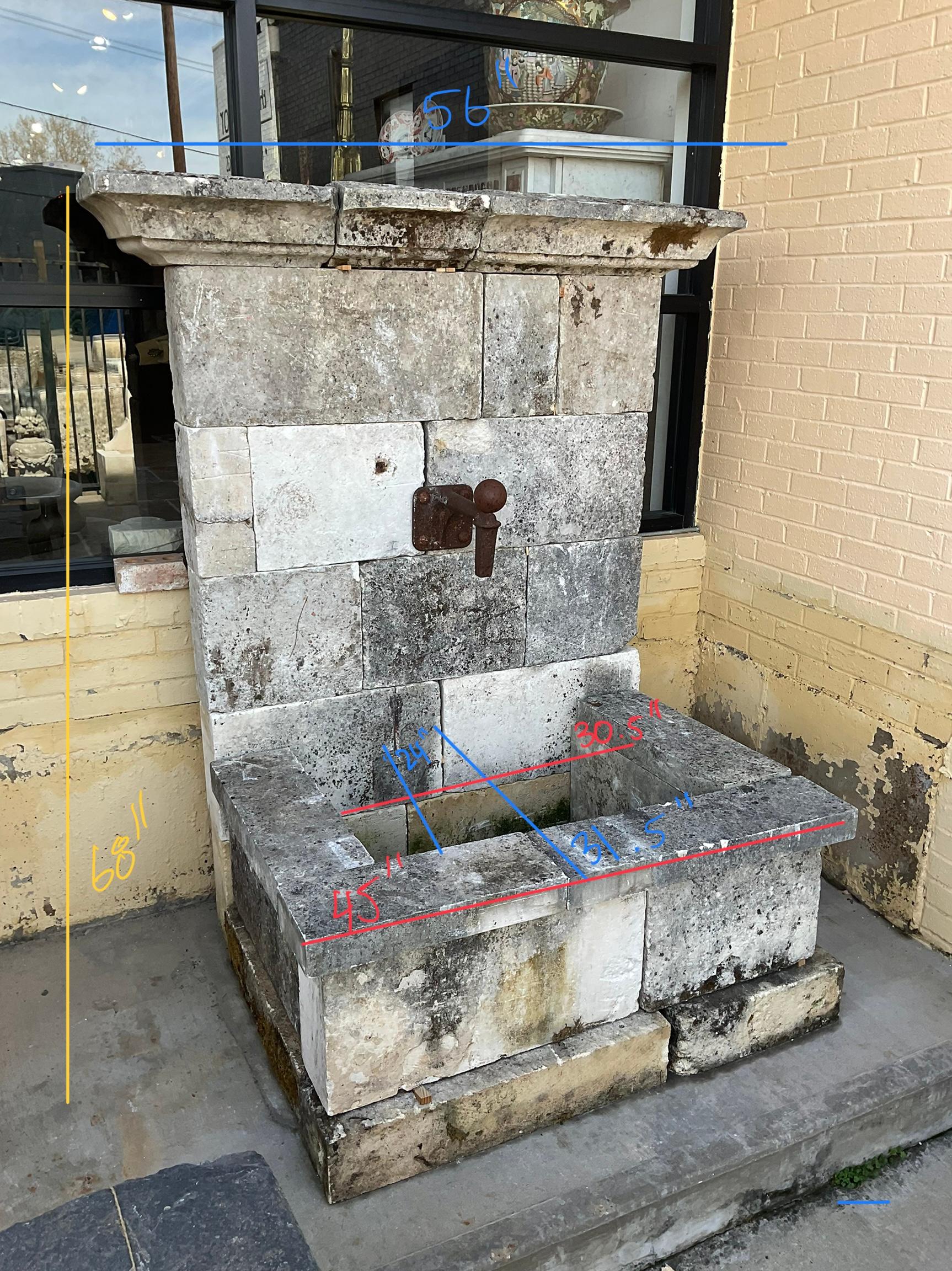 French Limestone Fountain For Sale 1
