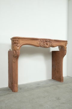 French Limestone Louis XV Fireplace