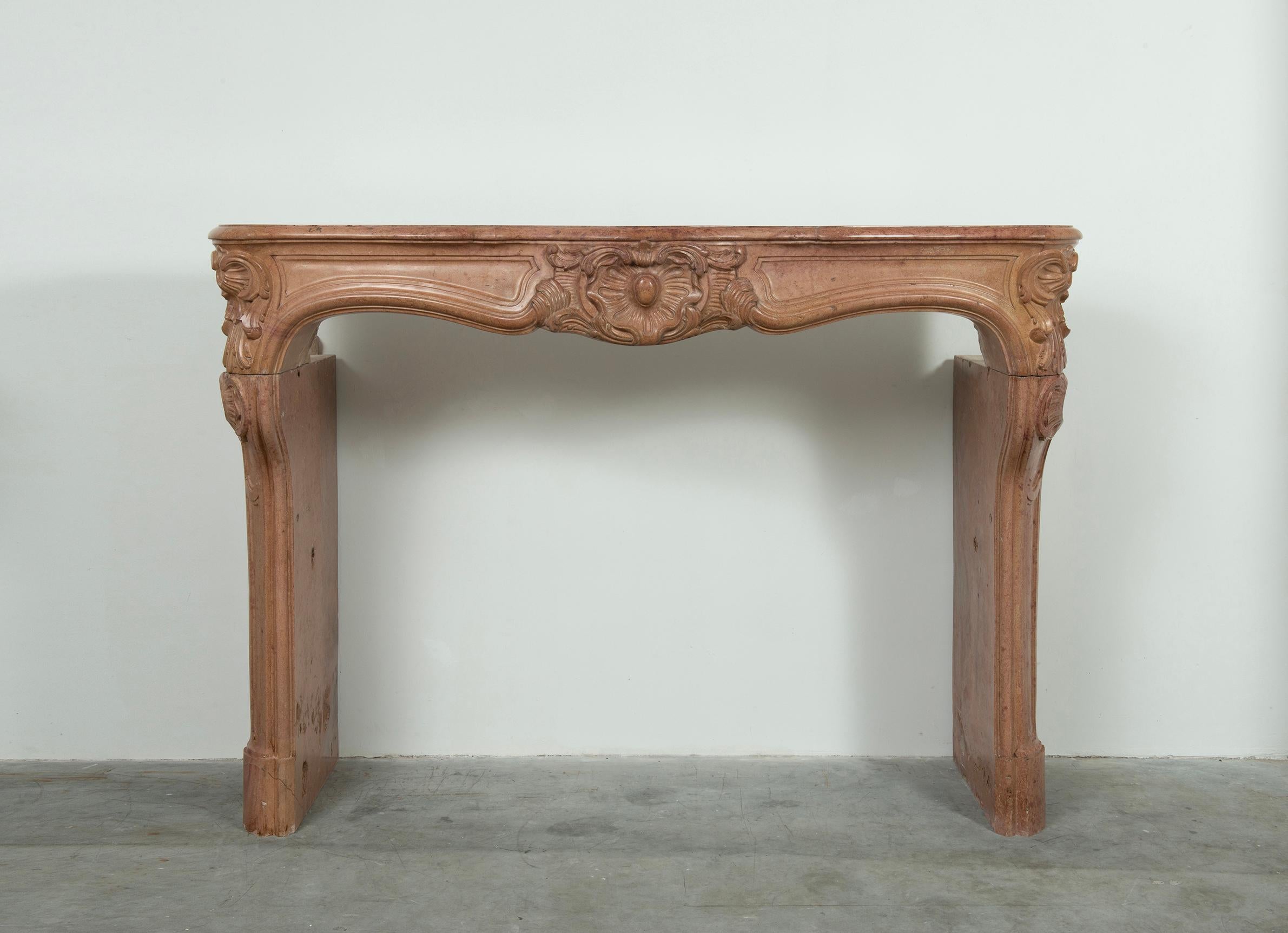French Limestone Louis XV Fireplace For Sale 16