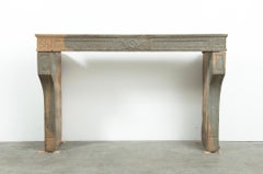 French Limestone Louis XVI Fireplace Mantel