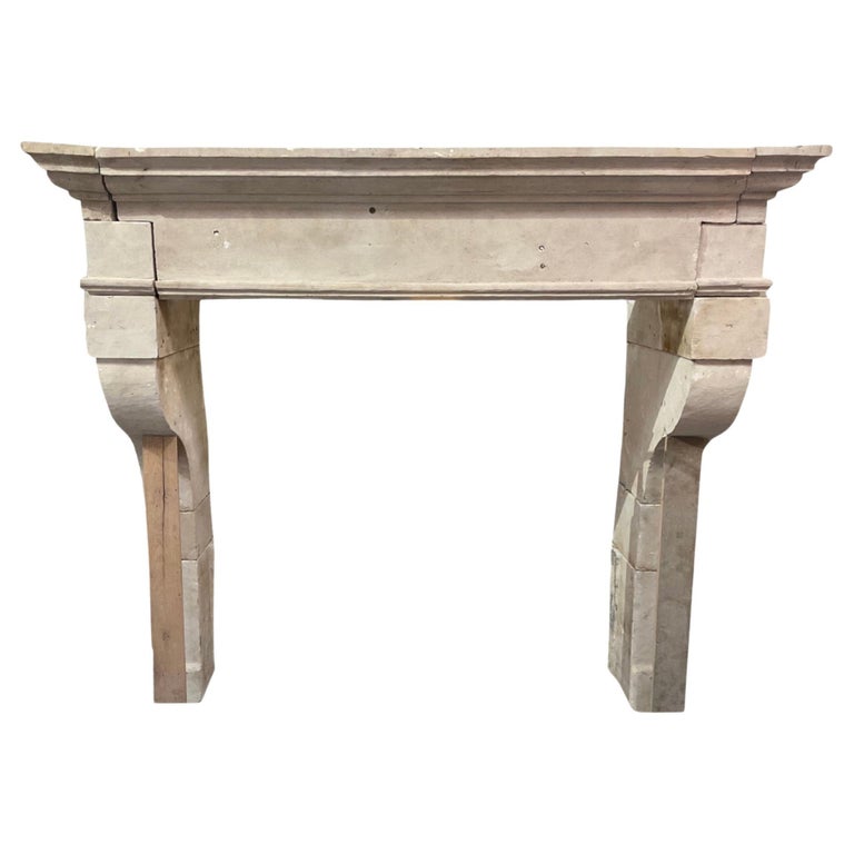 French Limestone Louis XVI Mantel For Sale at 1stDibs