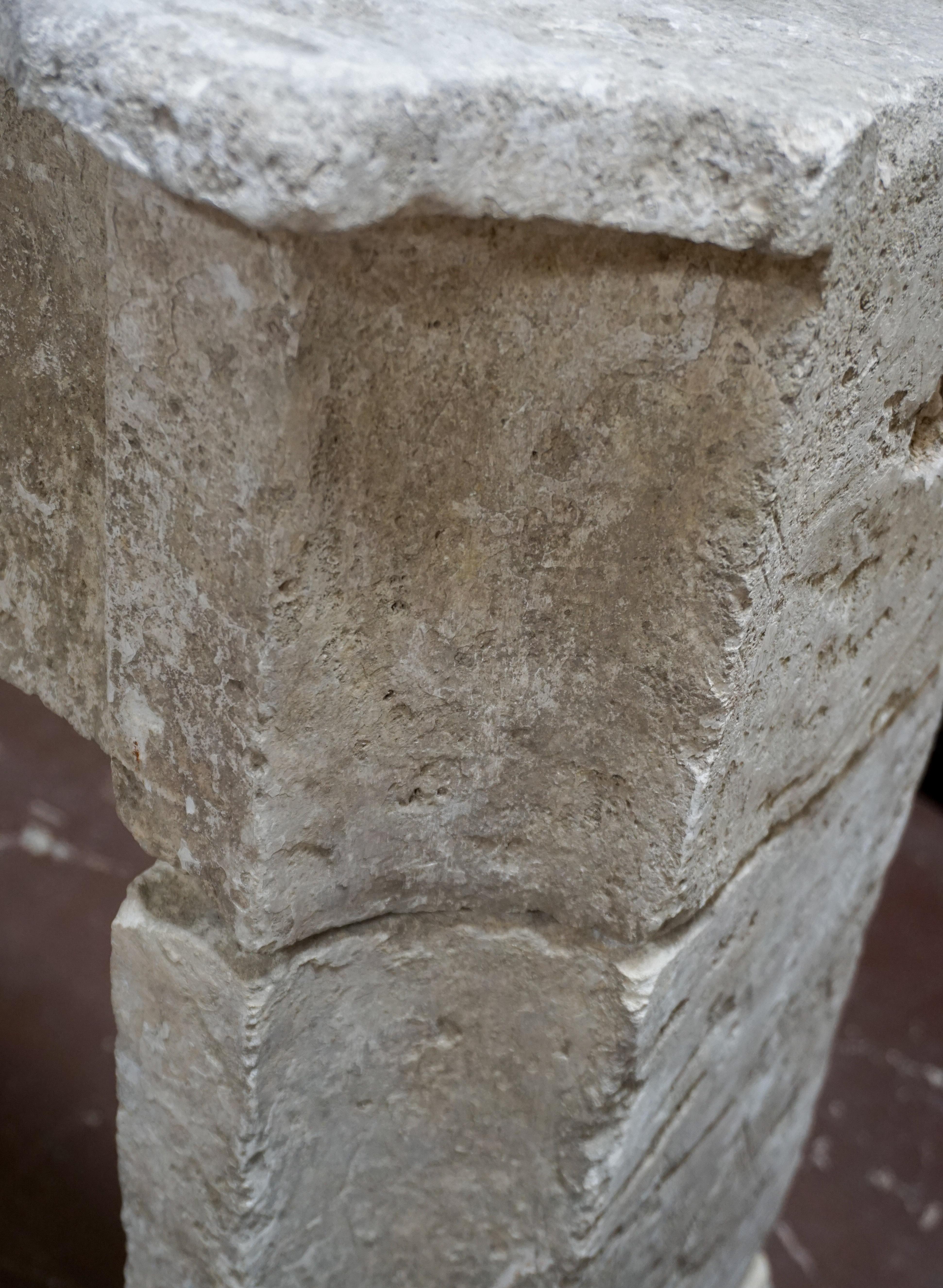 French Limestone Mantel, circa 1600 1