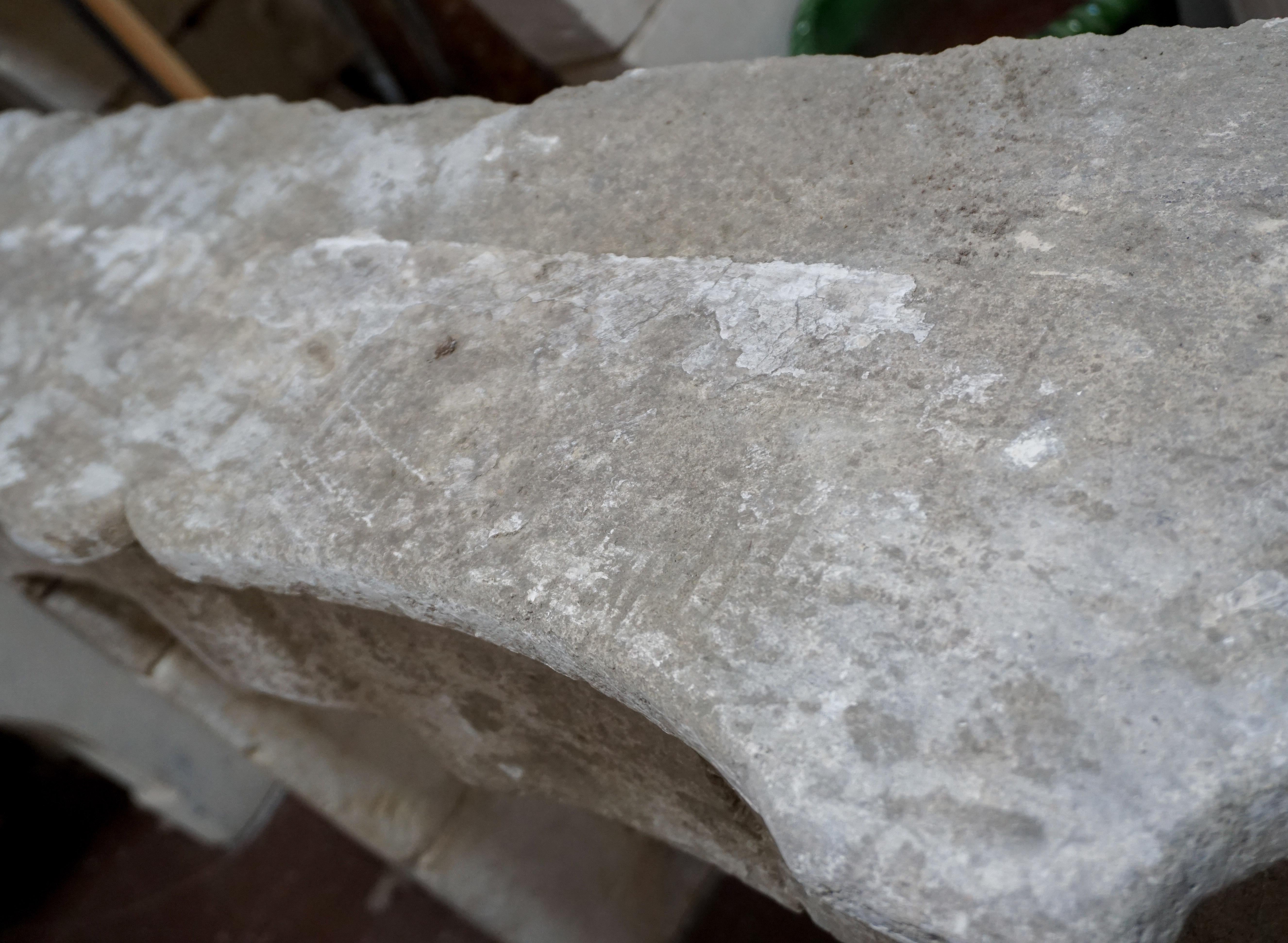 French Limestone Mantel, circa 1600 3