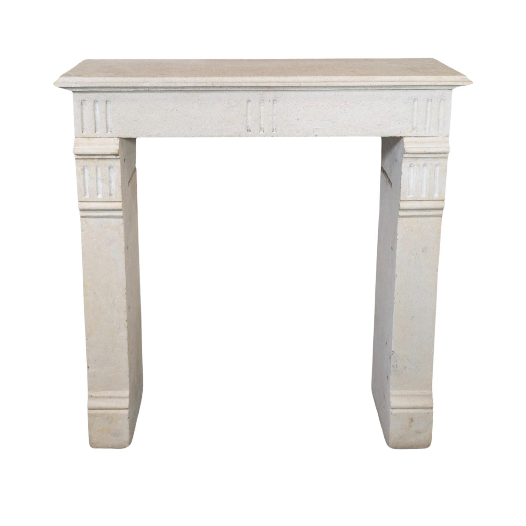 French Limestone Mantel For Sale 6