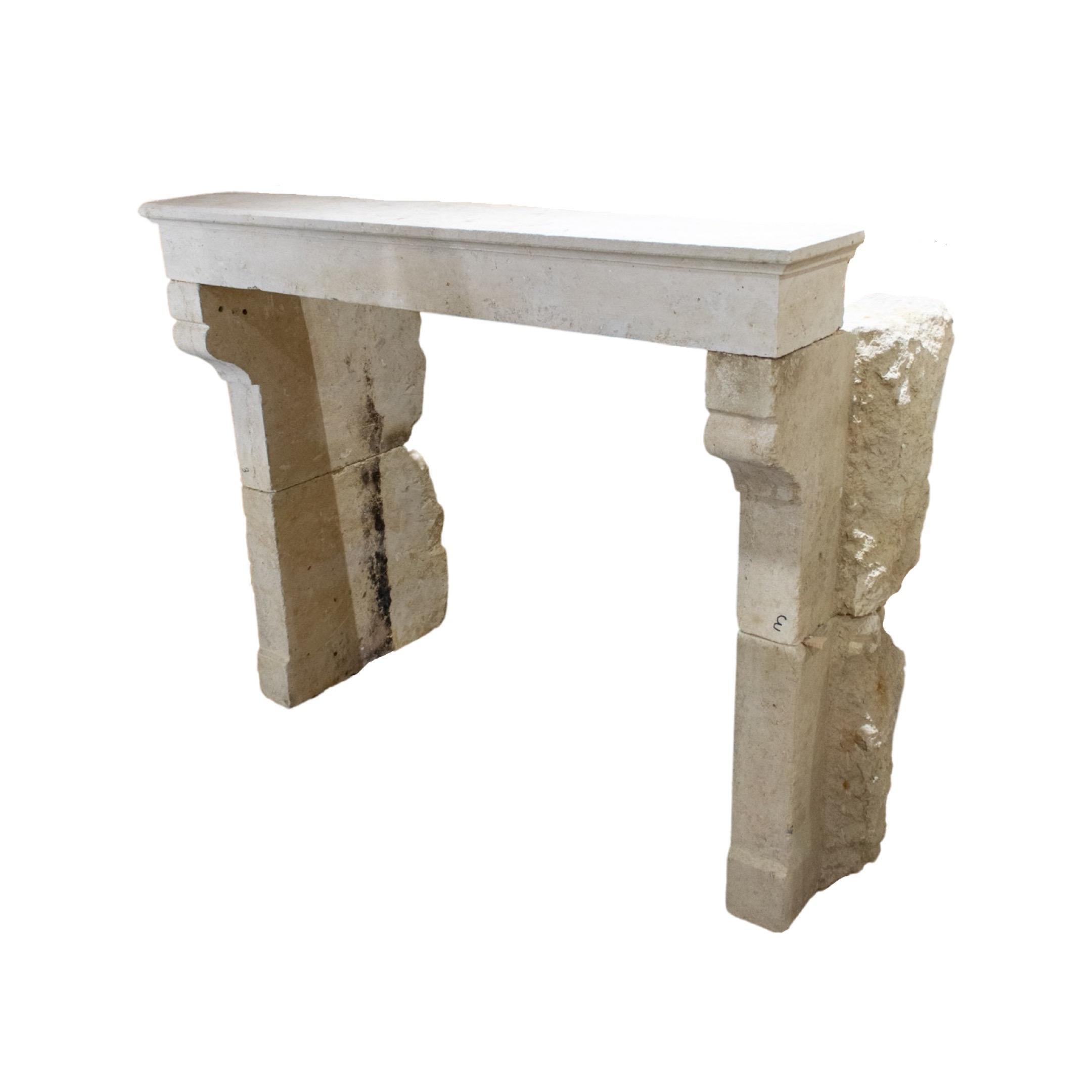 Mantel made out of Limestone. Originates from France. Circa, 18th c.