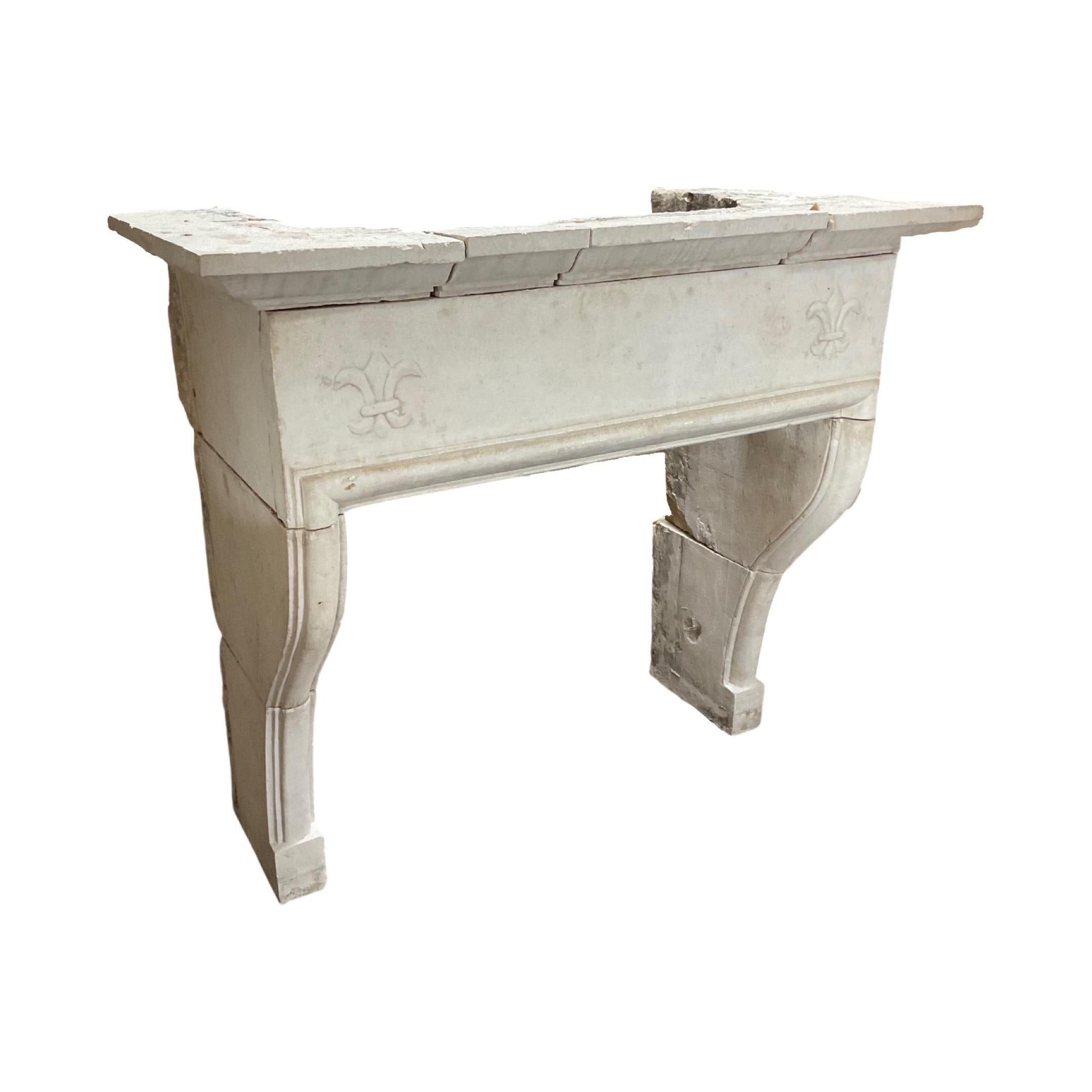This French Limestone Mantel is a genuine piece of history, dating back to the 17th century. With a classic Louis XVI style, it is the perfect addition to any home. Crafted from 100% limestone, it is sure to stand the test of time and provide