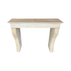 French Limestone Mantel