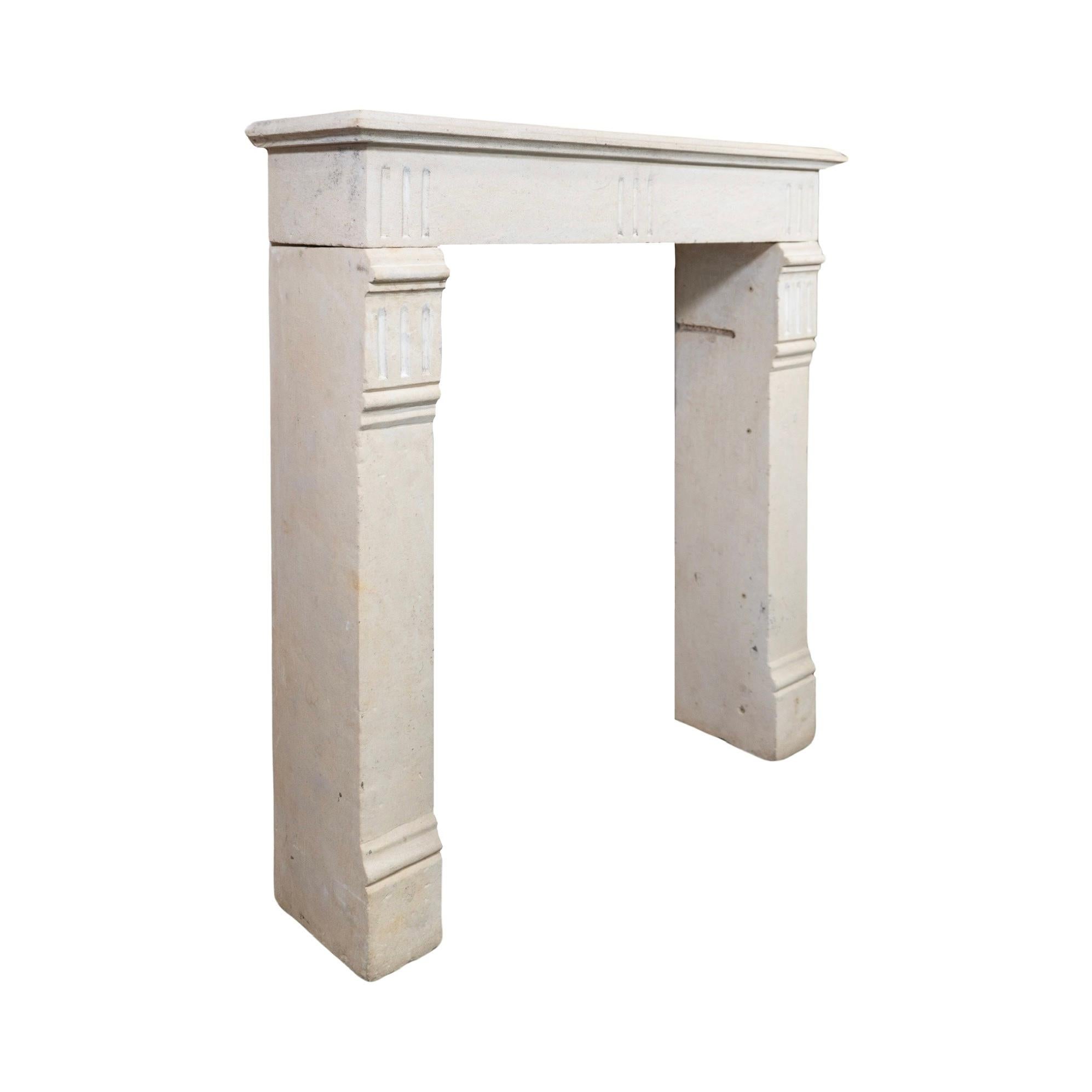 French Limestone Mantel For Sale 1
