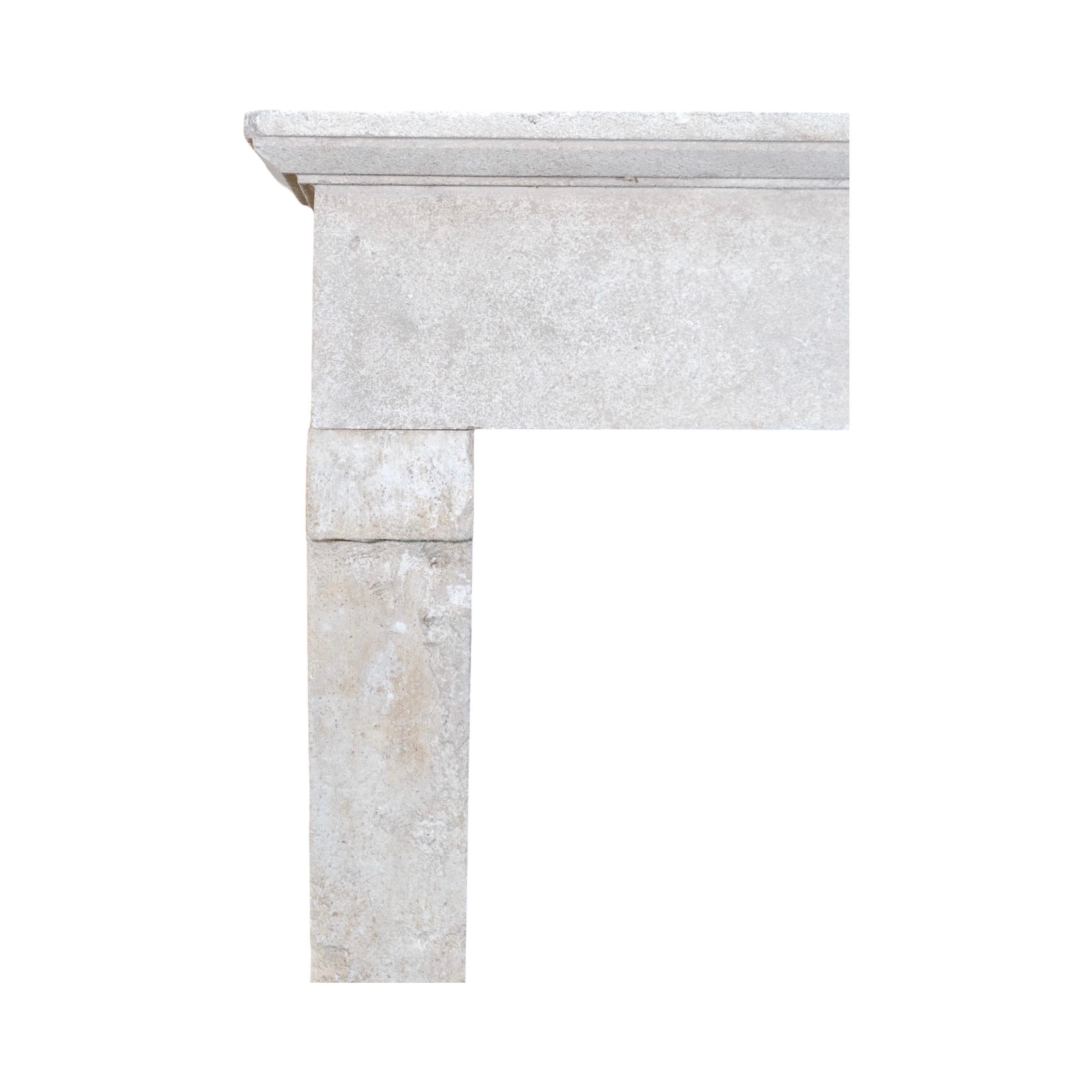 French Limestone Mantel For Sale 1
