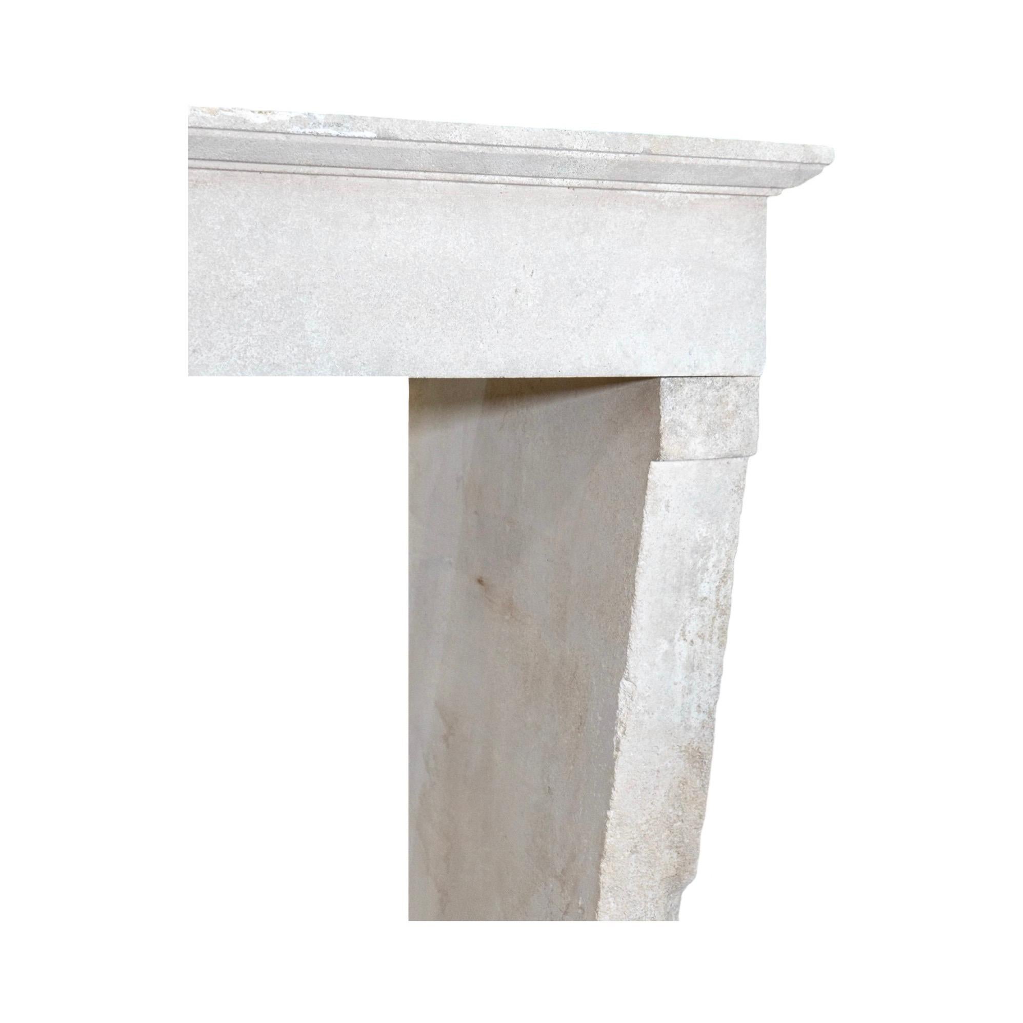 French Limestone Mantel For Sale 2