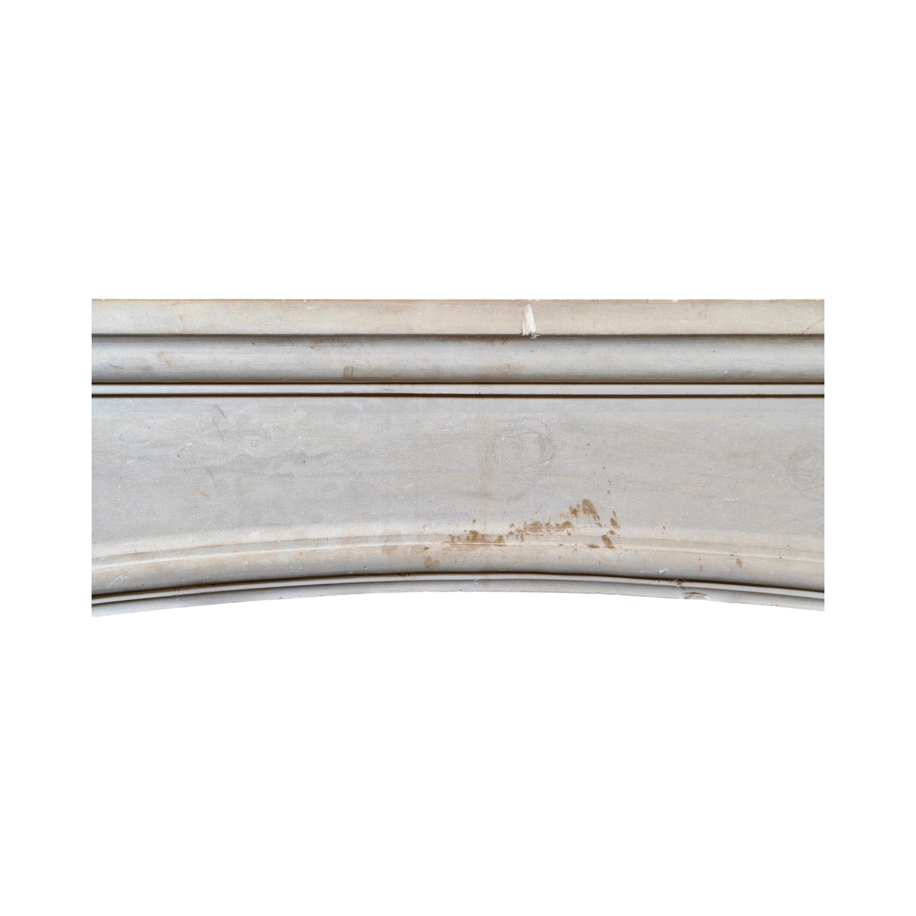 French Limestone Mantel For Sale 4