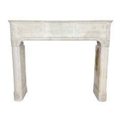 French Limestone Mantel