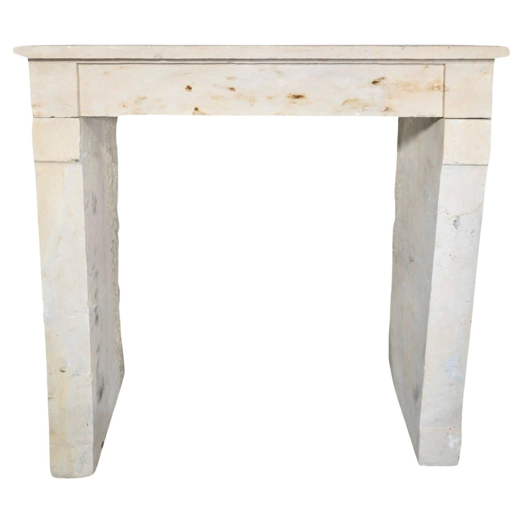 French Limestone Mantel For Sale