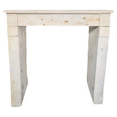 Antique French Limestone Mantel