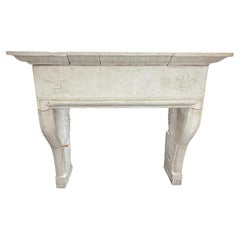 Antique French Limestone Mantel