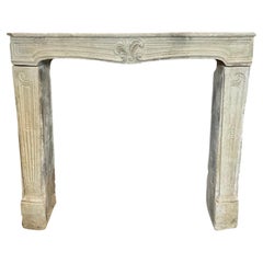 Used French Limestone Mantel