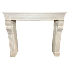 French Limestone Mantel