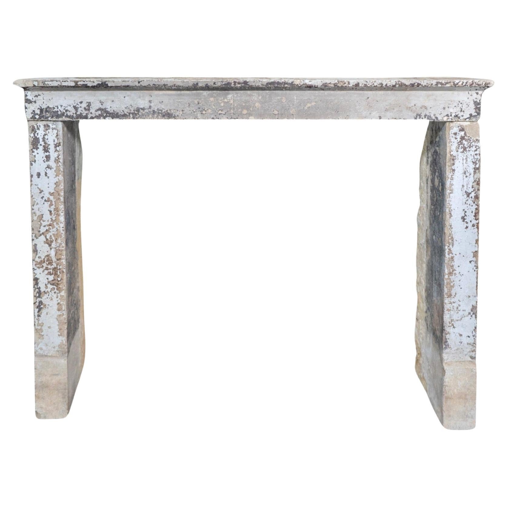 French Limestone Mantel For Sale