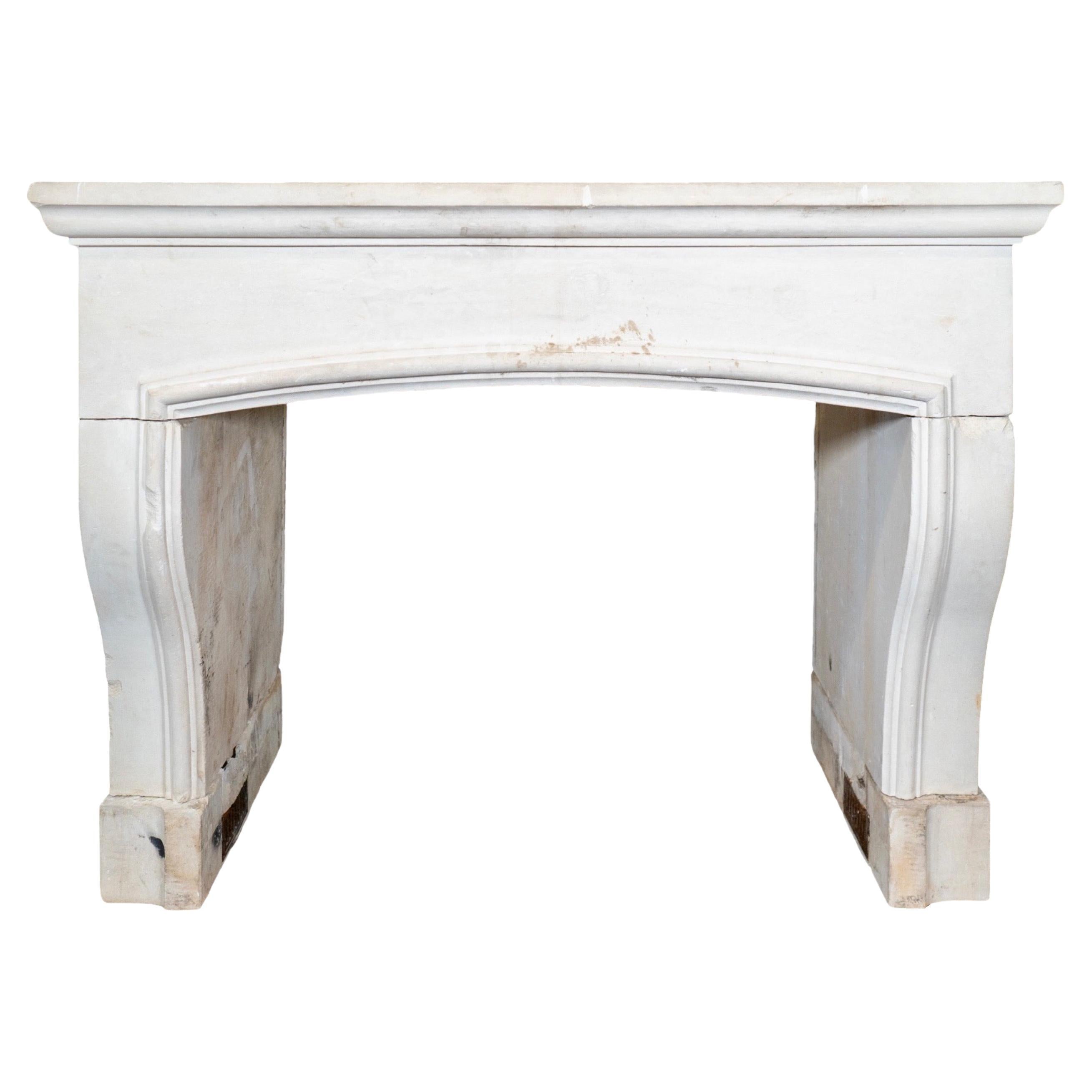 French Limestone Mantel
