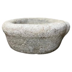 French Limestone Mortar Bowl