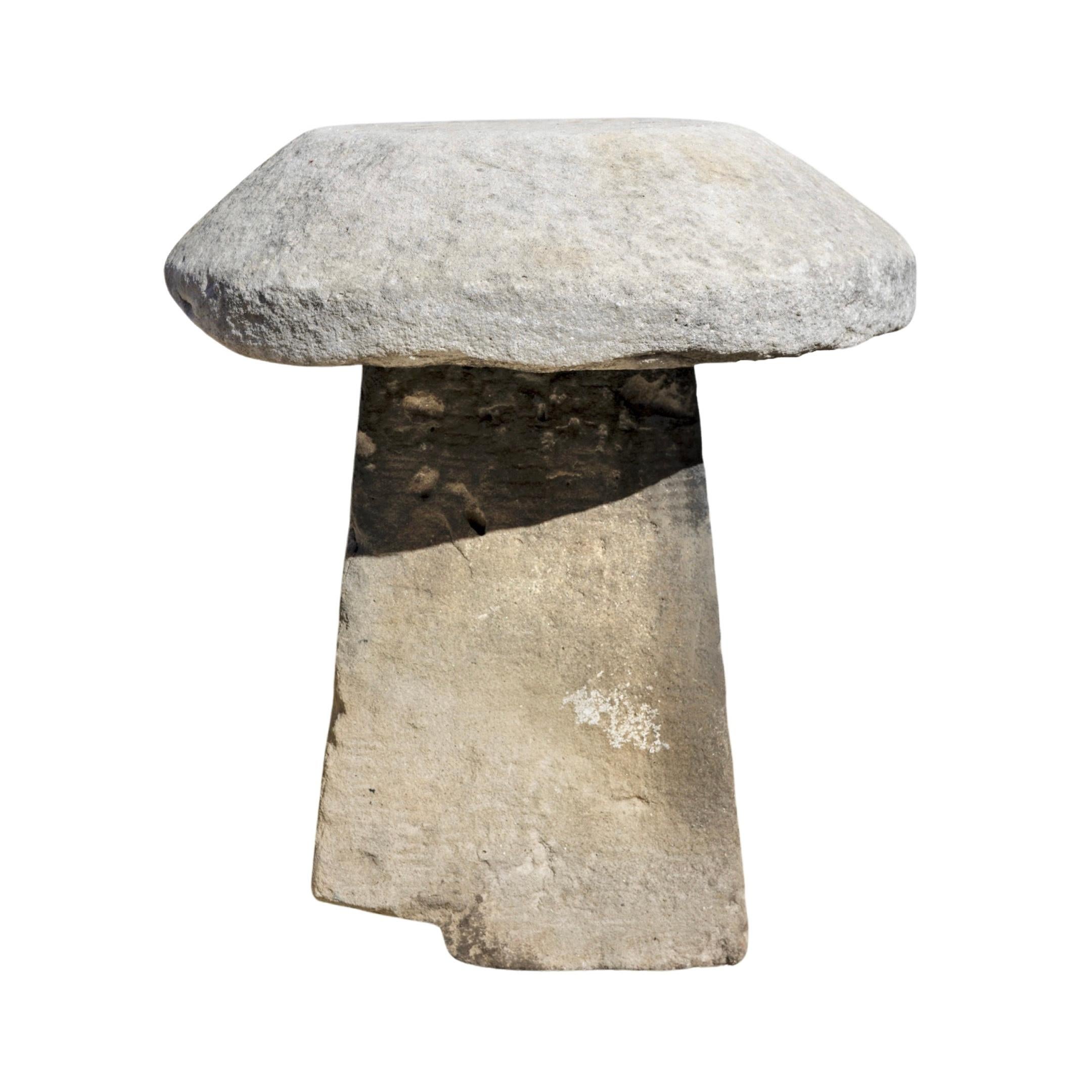 French Limestone Staddle Stone Pillar For Sale 1