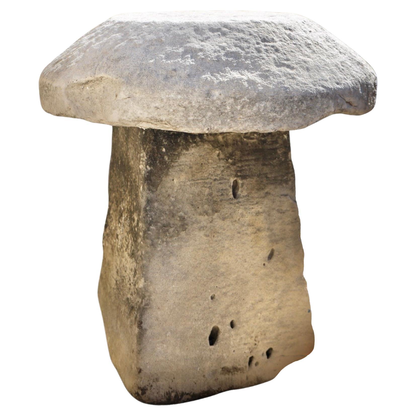 French Limestone Staddle Stone Pillar For Sale
