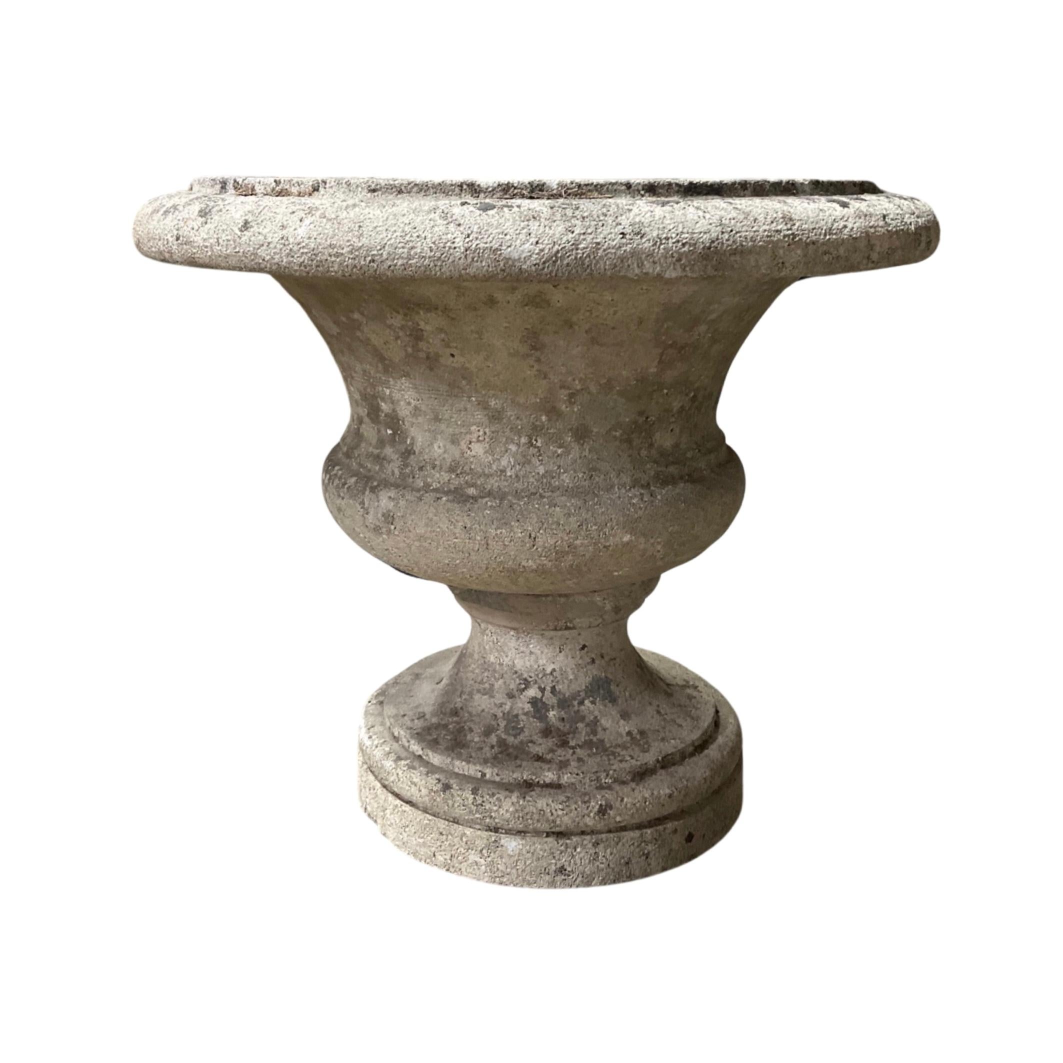 18th Century and Earlier French Limestone Planter For Sale