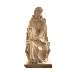 French Limestone Saint Sculpture