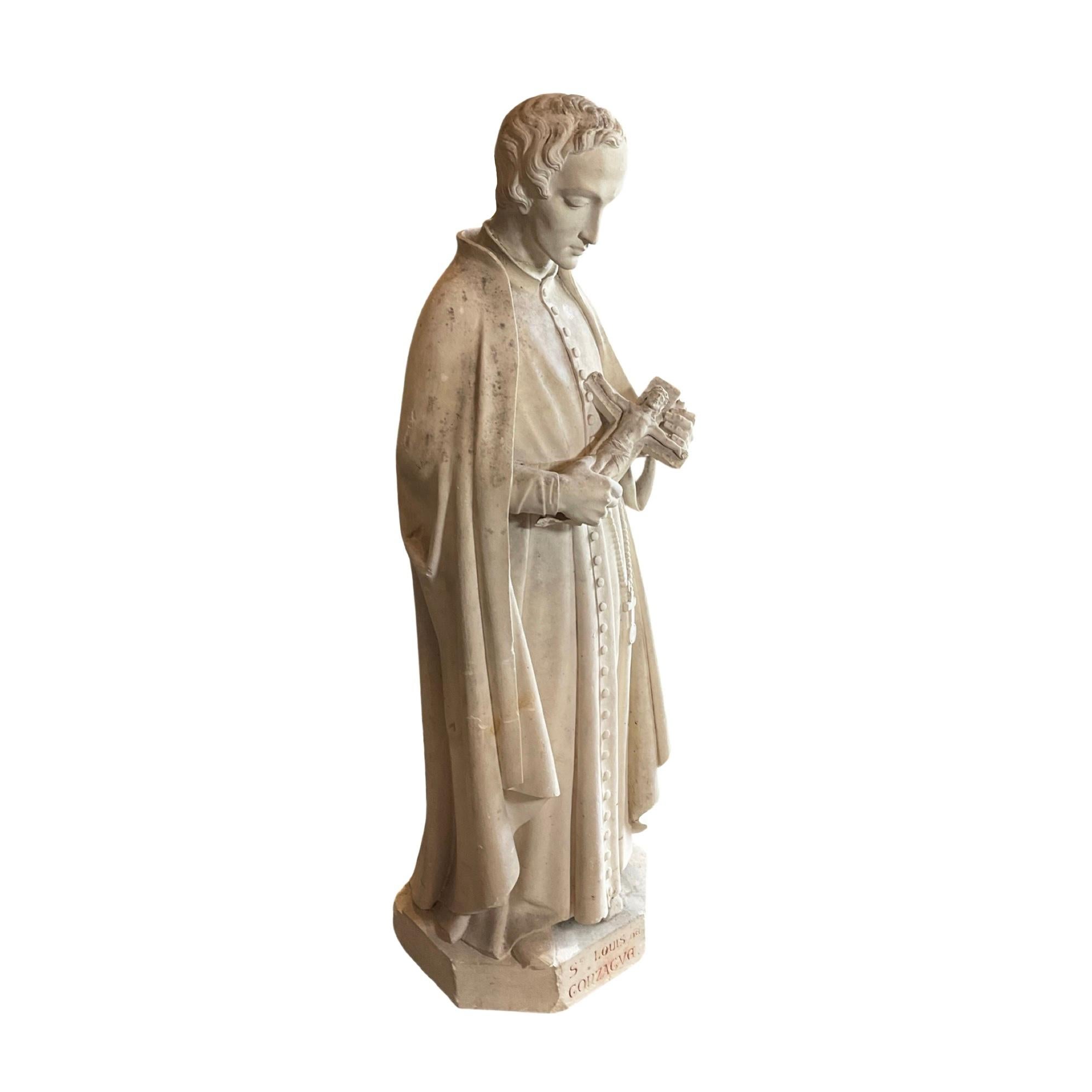 18th Century and Earlier French Limestone Saint Sculpture For Sale