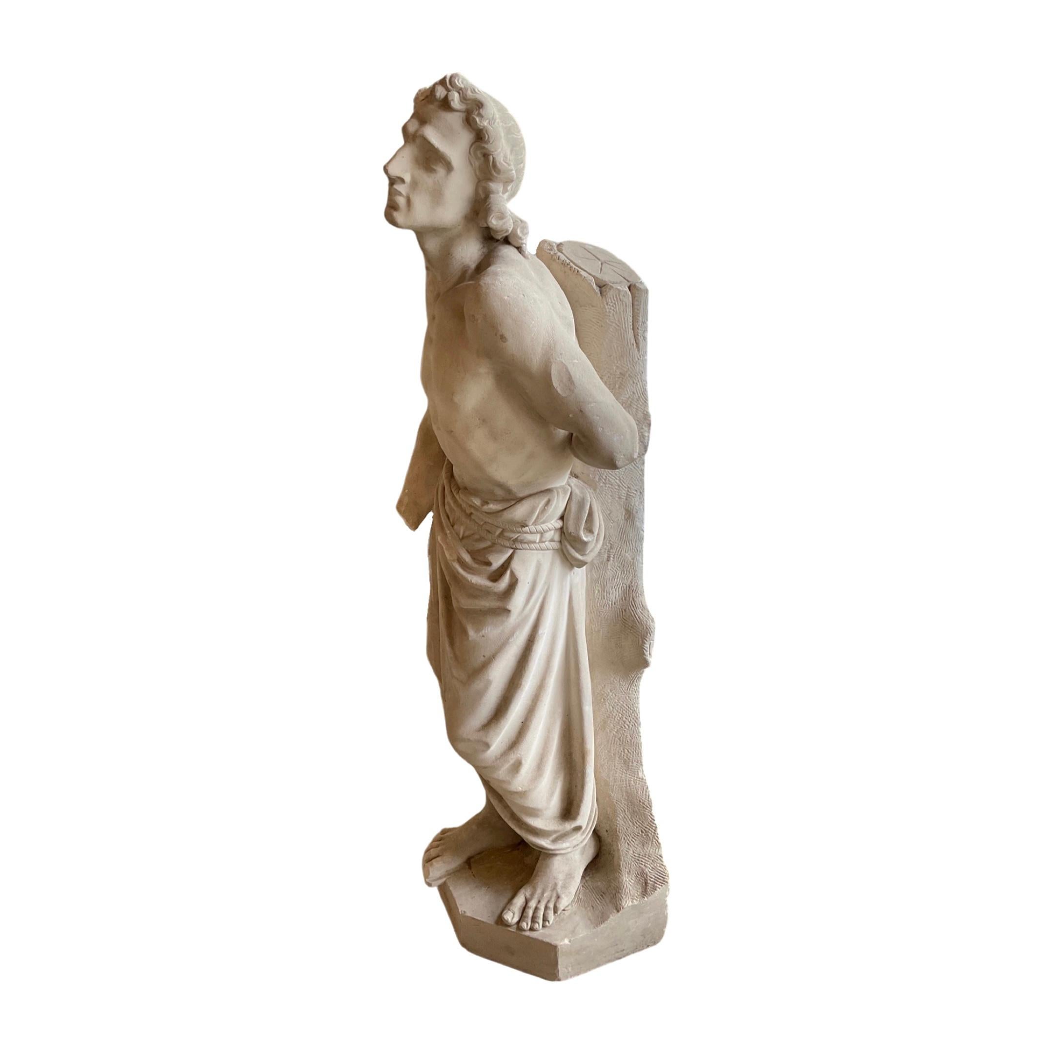 18th Century and Earlier French Limestone Saint Sculpture For Sale