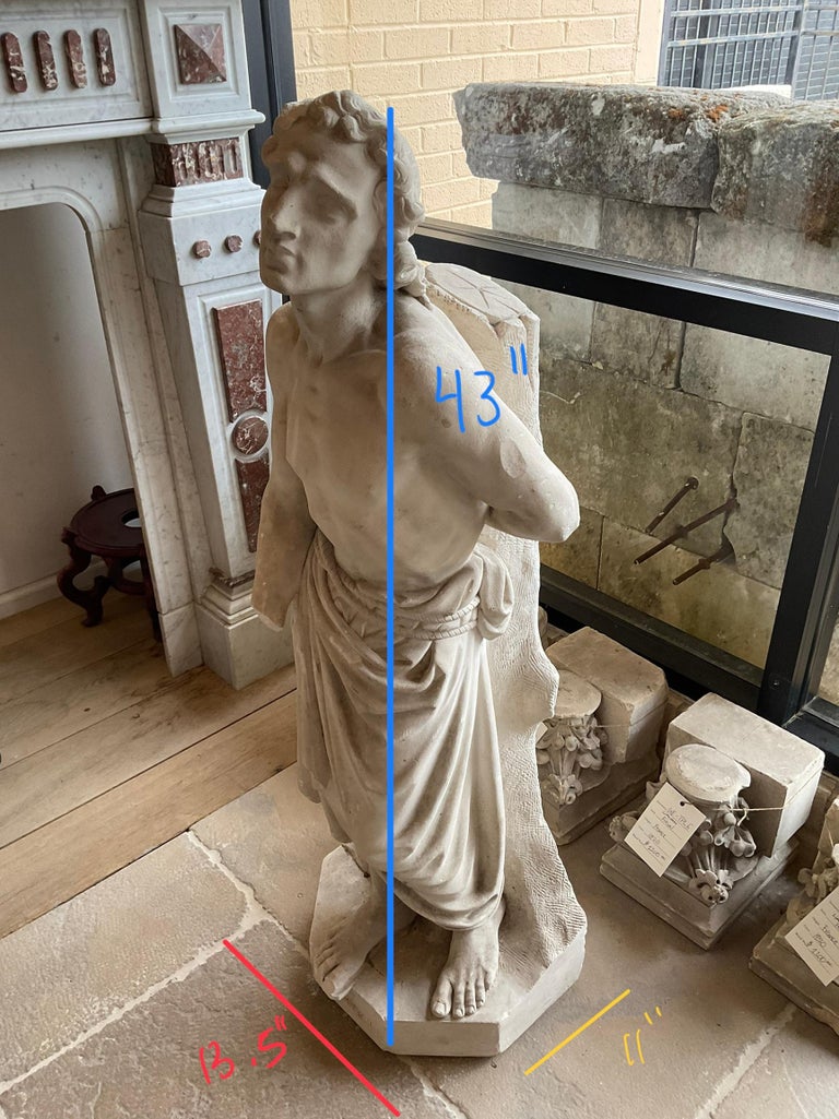 French Limestone Saint Sculpture For Sale at 1stDibs