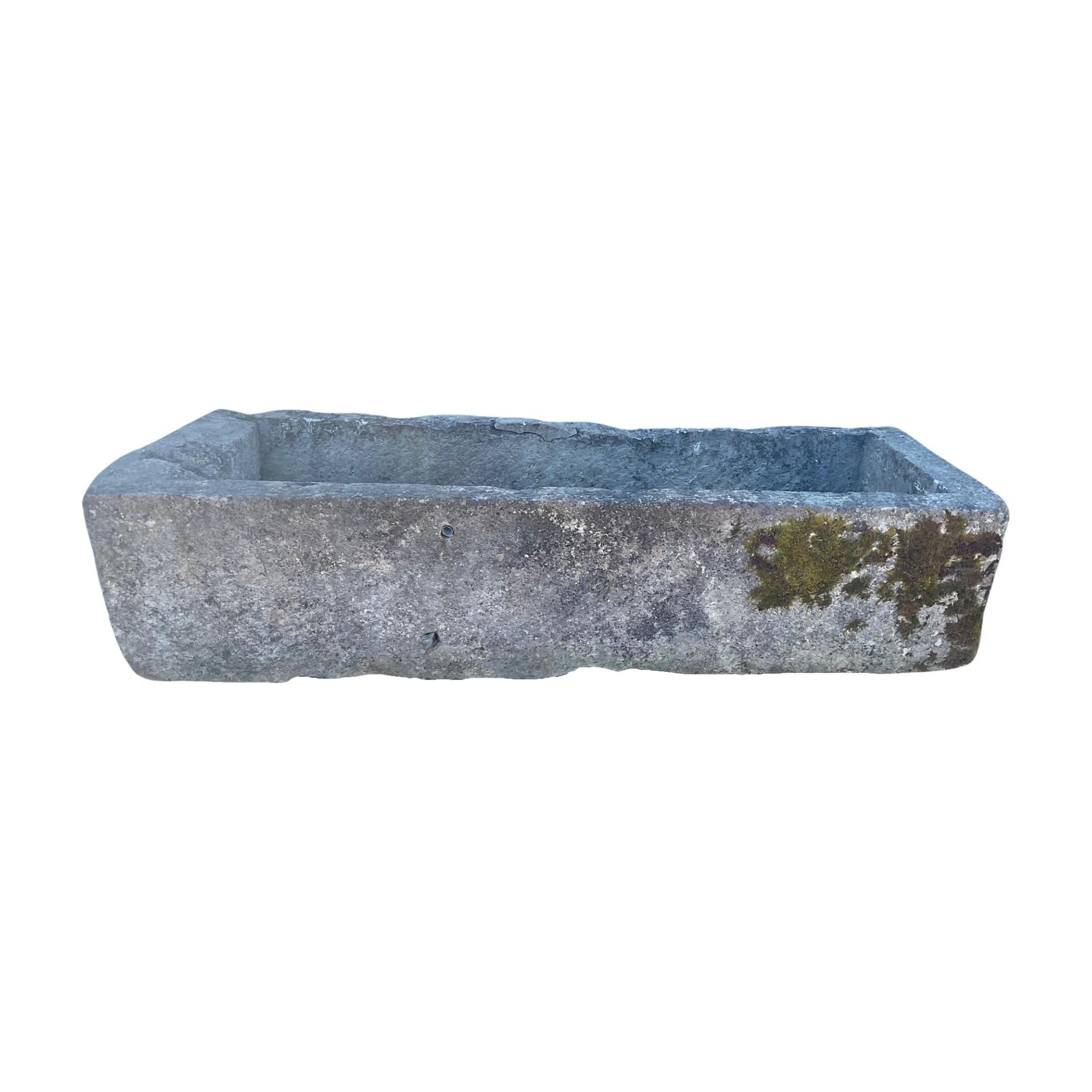 18th Century and Earlier French Limestone Trough For Sale