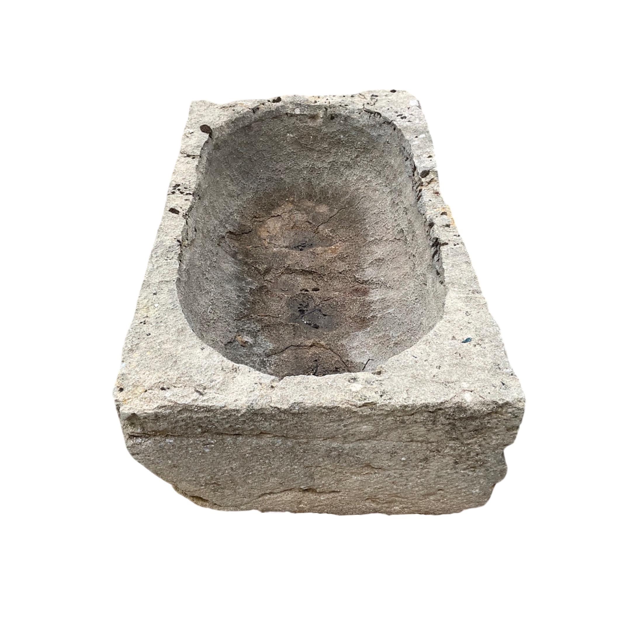 18th Century French Limestone Trough For Sale