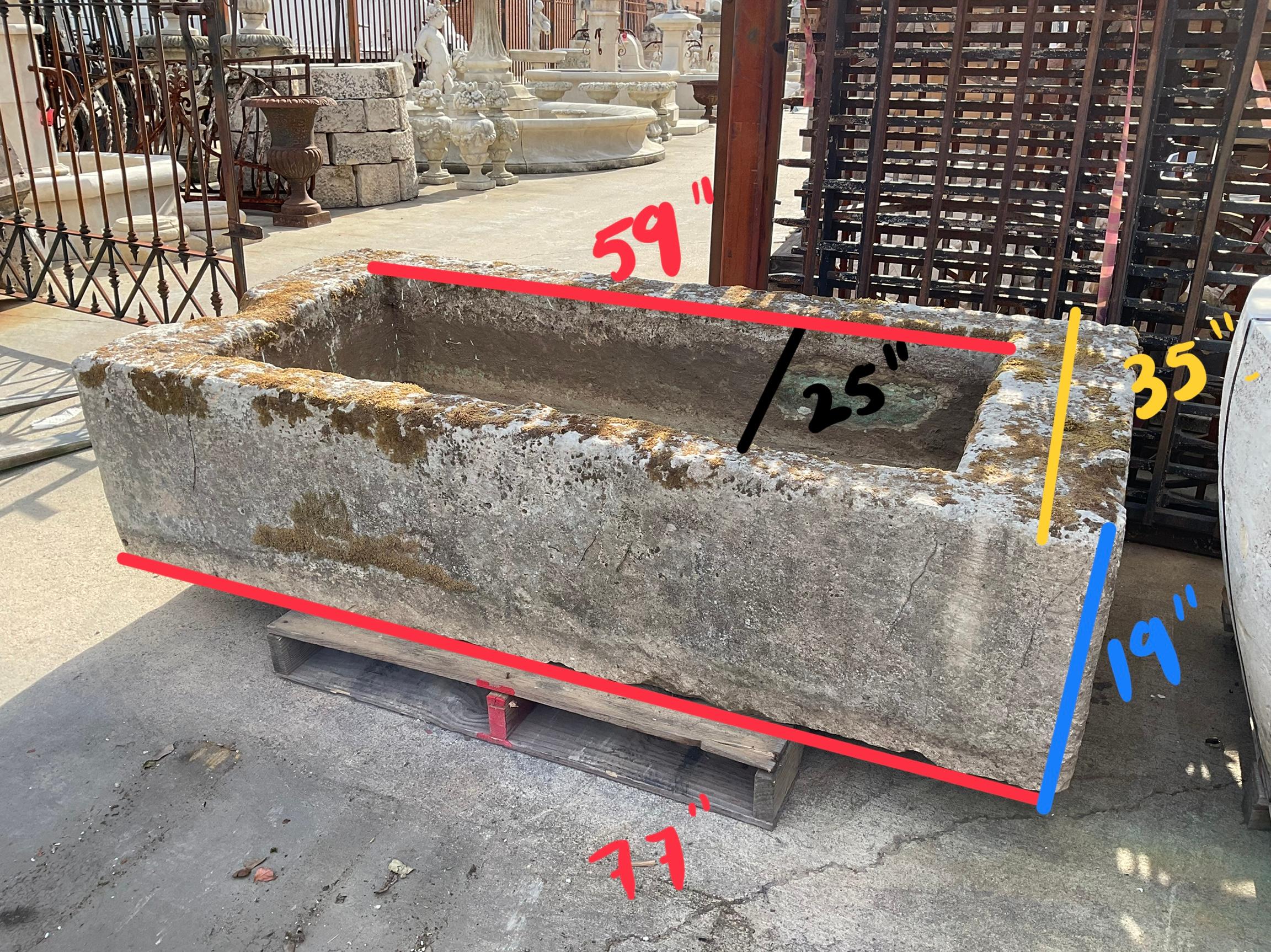 French Limestone Trough For Sale 3