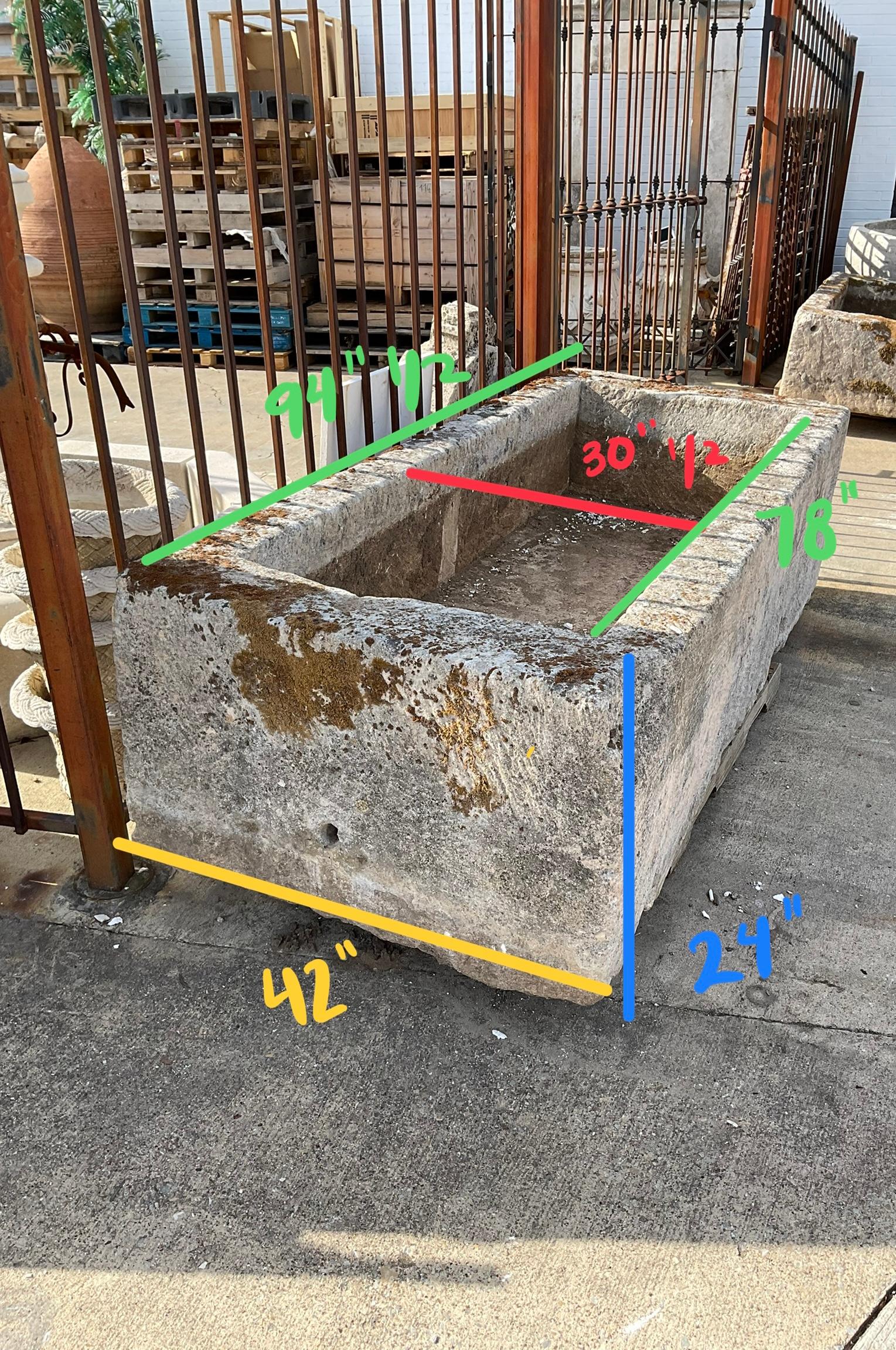 French Limestone Trough For Sale 4