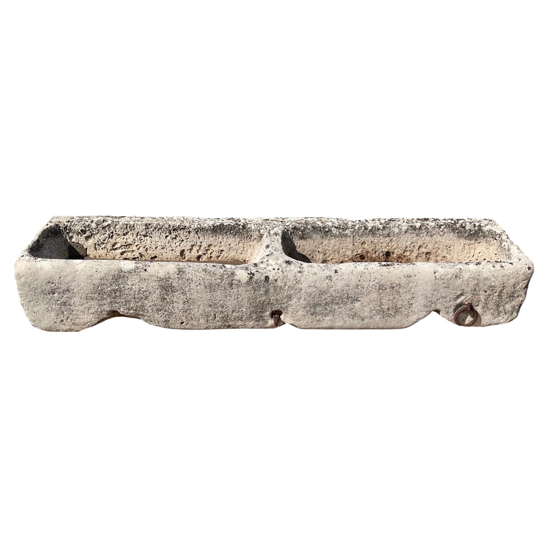 French Limestone Trough For Sale