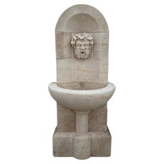 Antique French Limestone Wall Fountain