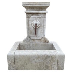 Used French Limestone Wall Fountain